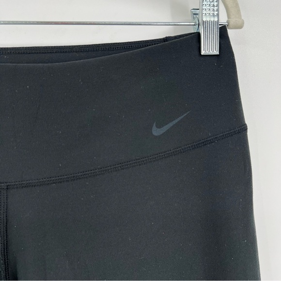 Nike Black 28" Inseam Mid Rise Yoga Leggings Size Large Exercise Running - Picture 2 of 5
